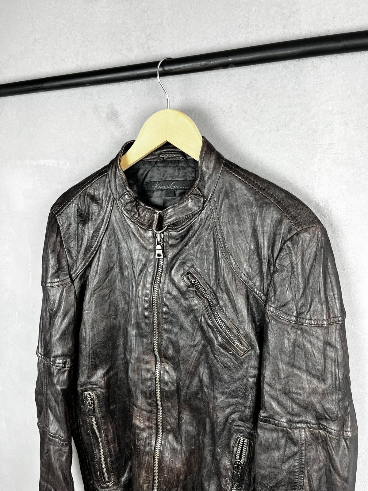 Other Kenneth Cole Avant Garde leather jacket Rick Owens style Y Size US S / EU 44-46 / 1 - 7 Thumbnail