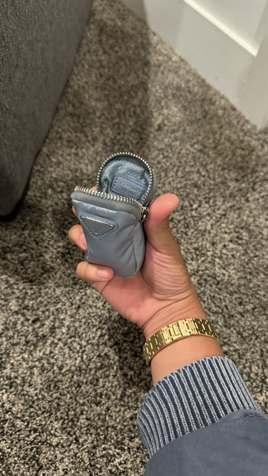 Prada Mini baby blue Prada pouch Size ONE SIZE - 2 Thumbnail