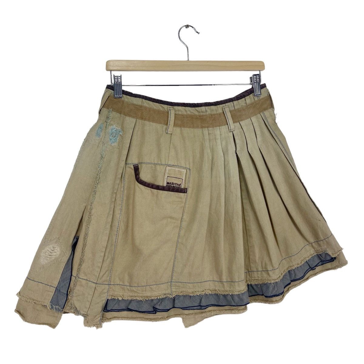 Designer × Marithe + Francois Girbaud Marithe Francois Girbaud Layered Mini Skirt Size 30" / US 8 / IT 44 - 4 Thumbnail