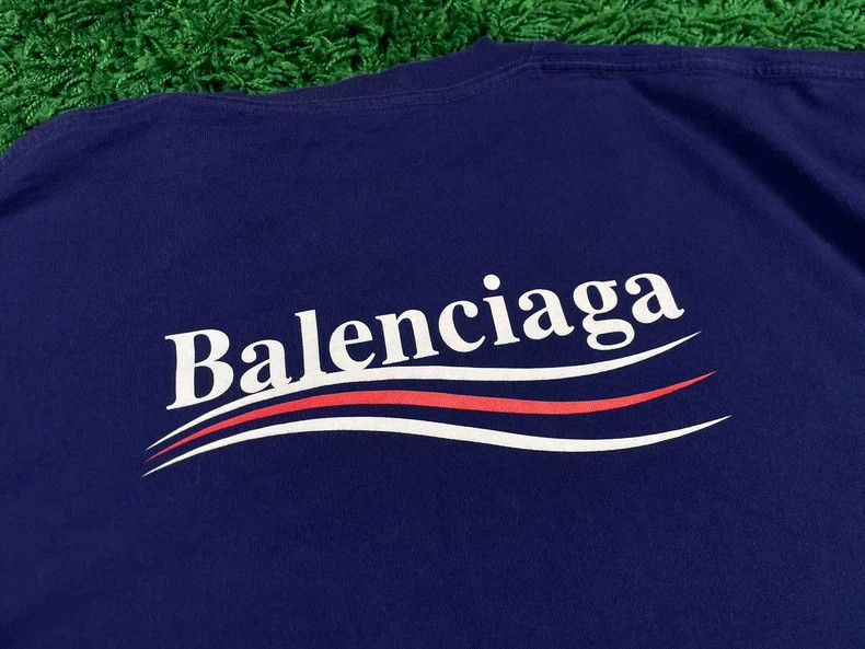 Balenciaga Balenciaga Blue Cola Wave Short Sleeve Size US S / EU 44-46 / 1 - 3 Thumbnail