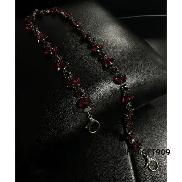 Jewelry Blood Red Gemstone Chain Wallet / Belt Chain / Pants Chain Size ONE SIZE - 2 Thumbnail