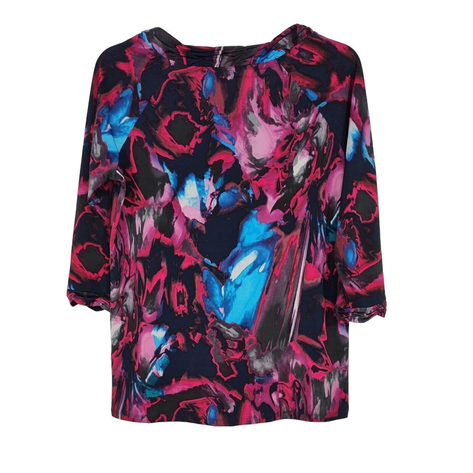 Other Daisy Fuentes Tunic Top Women Size L Blue Pink Red Colorful Size L / US 10 / IT 46 - 4 Thumbnail