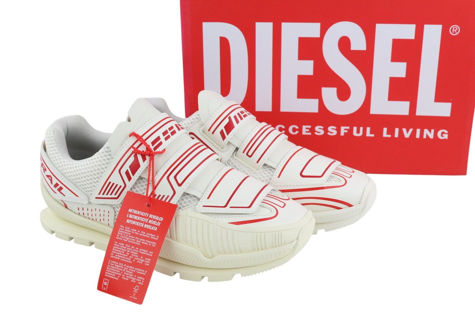 Diesel S-PENDHIO LC EU43 White Almond Toe Pull On Low Top 40864 Size US 10 / EU 43 - 1 Thumbnail