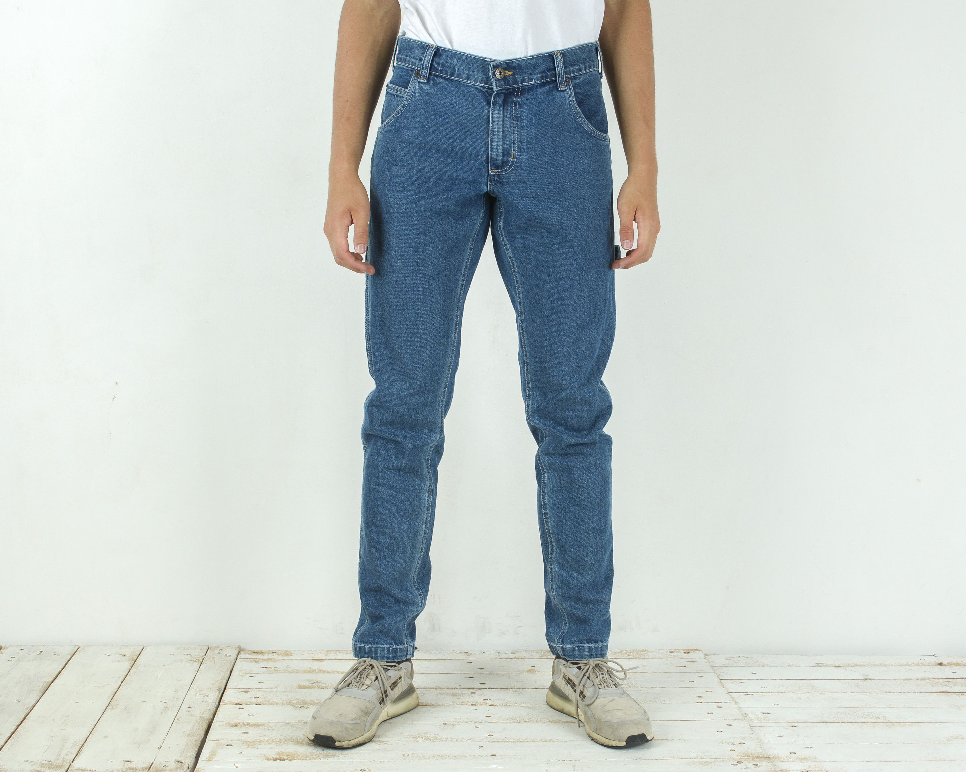 Dickies W31 L34 Slim Carpenter Cargo Jean Pants Multi Pocket Guild Size US 31 - 1 Thumbnail