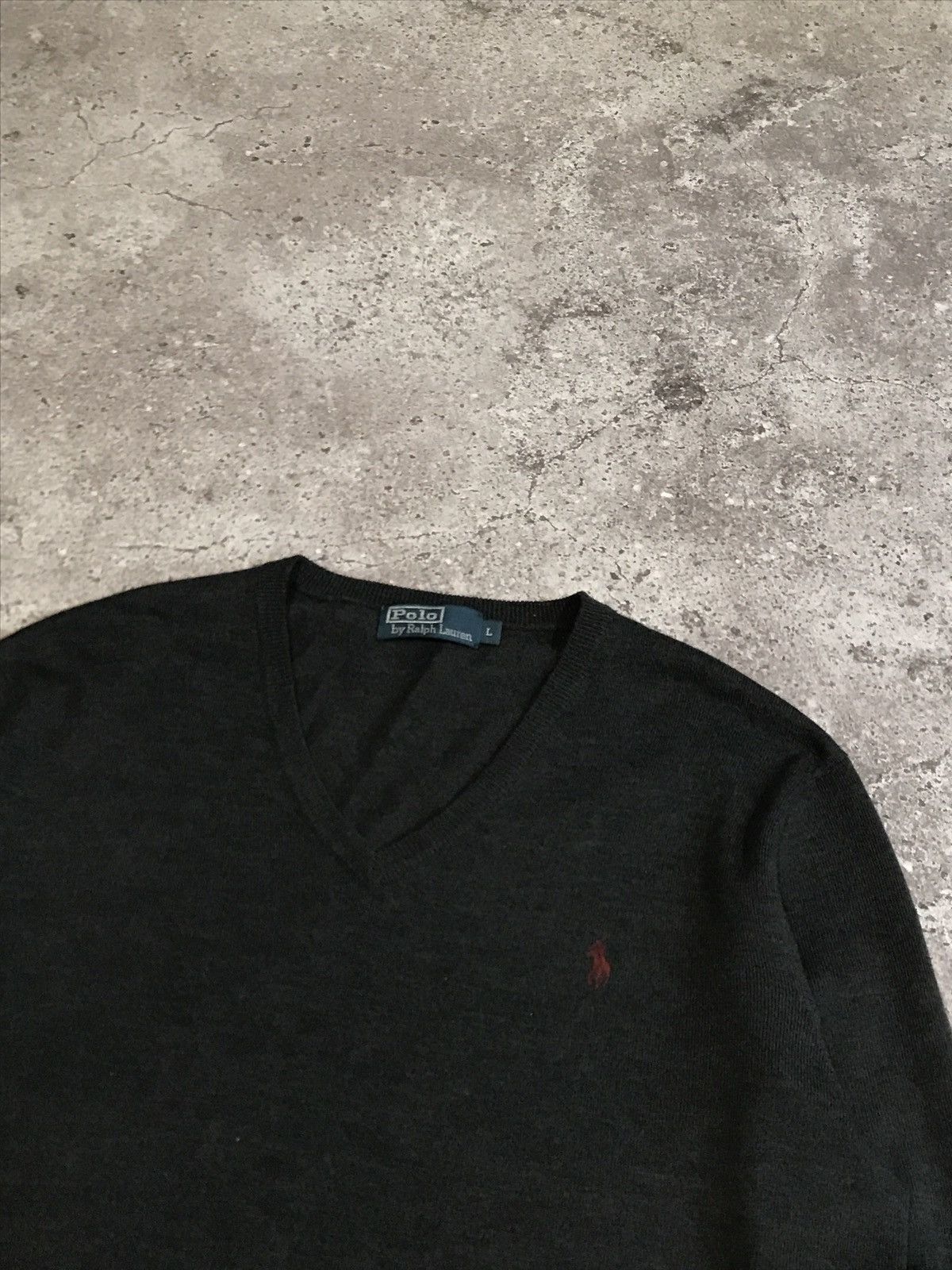 Polo Ralph Lauren × Vintage Vintage 90s Sweater Polo Ralph Lauren Wool Embroiled Logo Size US L / EU 52-54 / 3 - 4 Thumbnail
