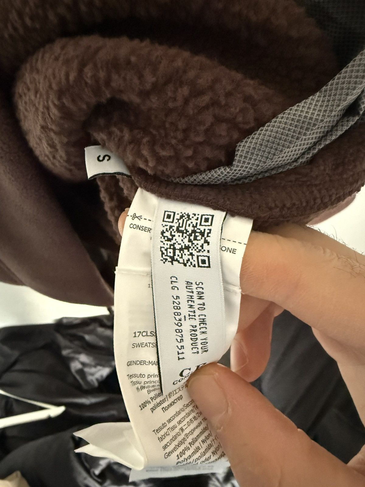 C.P. Company CP Company Pertex Lined Polar Fleece Hoodie Brown Size S Size US S / EU 44-46 / 1 - 9 Thumbnail