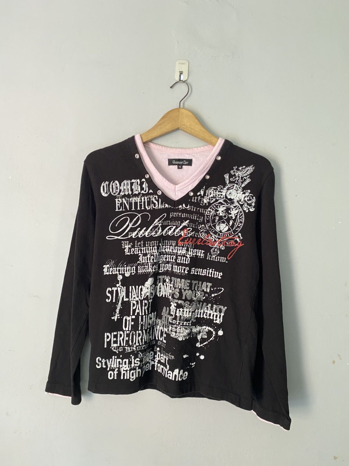 Japanese Brand Vintage beamont carr poem goth longsleeve tshirt vkei style Size US M / EU 48-50 / 2 - 1 Thumbnail