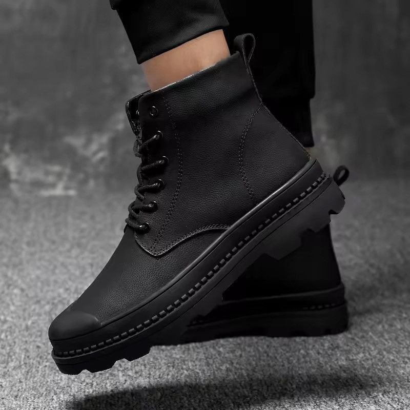 Japanese Brand Lace-Up Casual Boots Pu Leather Size US 8 / EU 41 - 6 Thumbnail