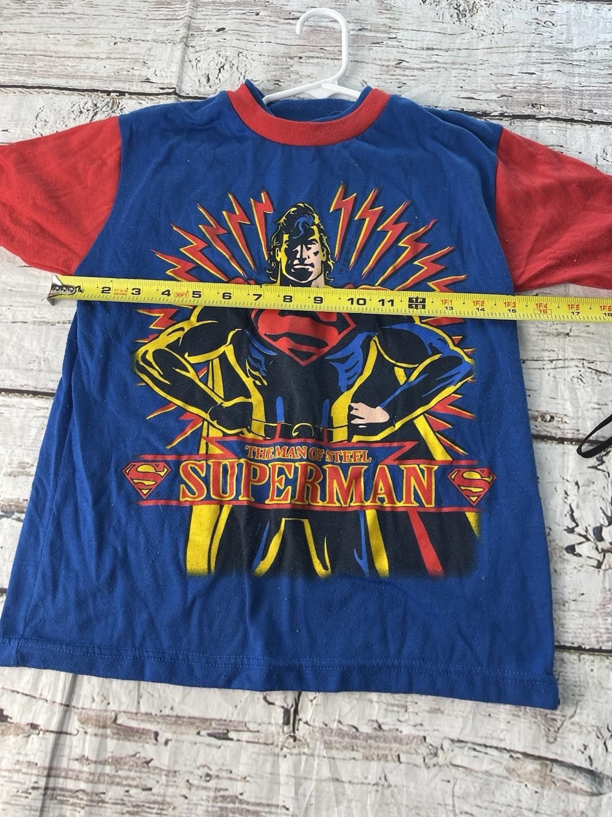 Other Vintage Batman Superman T Shirt USA Youth M? Single Stitch Size ONE SIZE - 6 Thumbnail