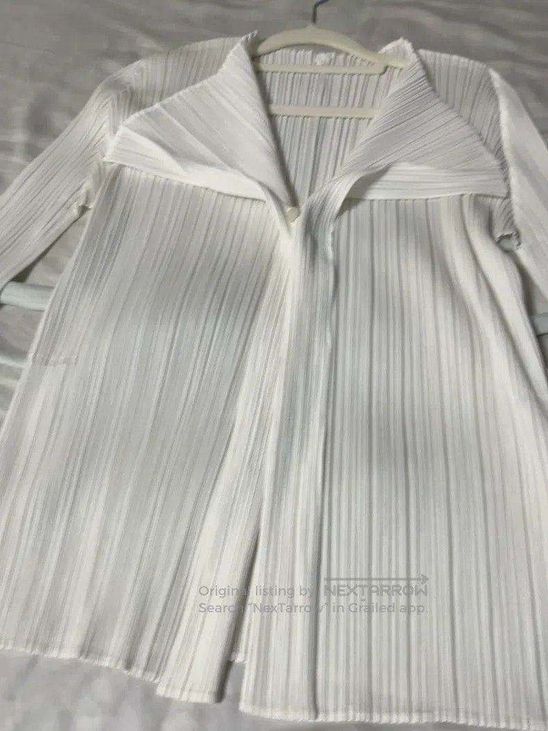 Issey Miyake Issey Miyake White Top Size L / US 10 / IT 46 - 8 Thumbnail