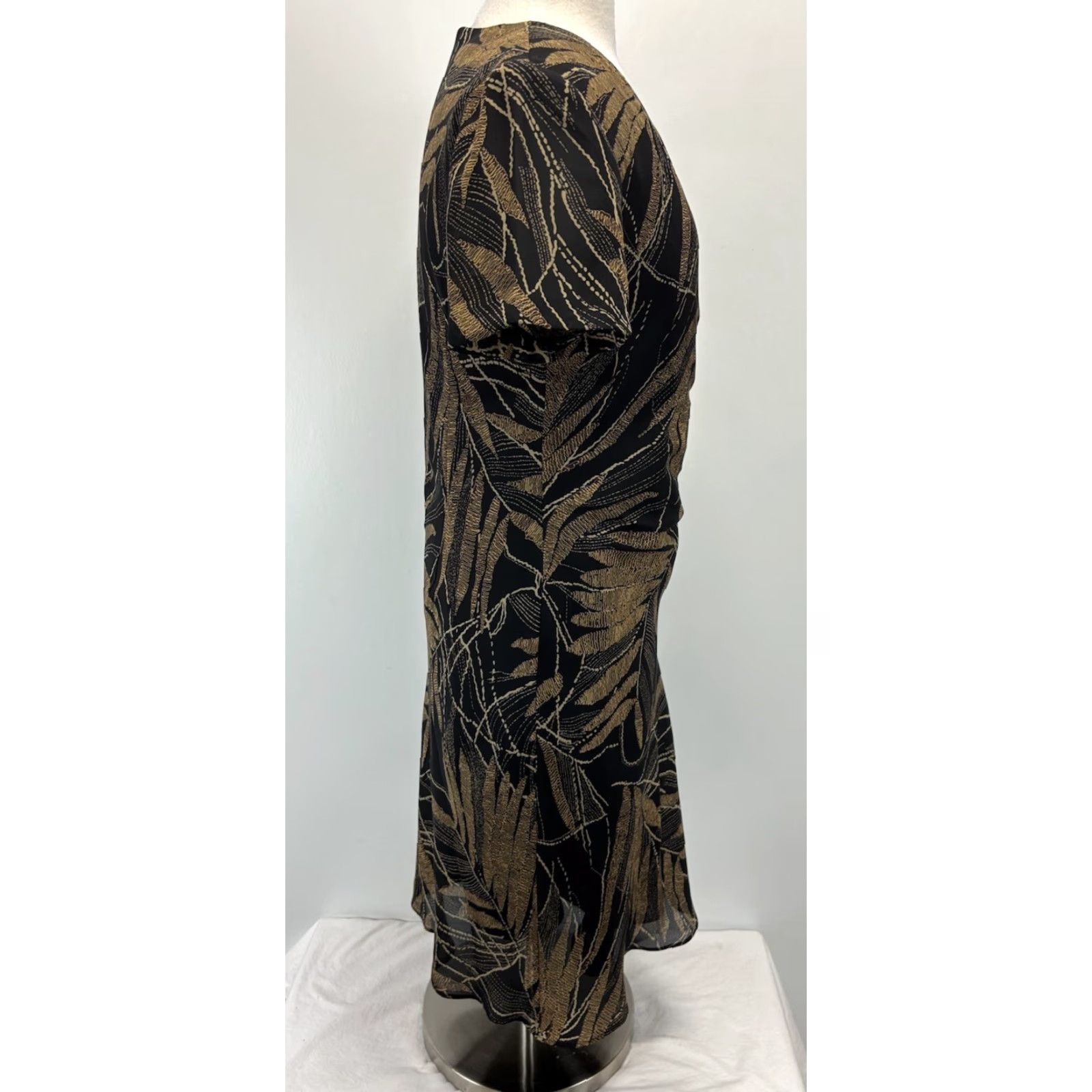 Coldwater Creek VINTAGE Coldwater Creek Sheath Dress Sz 12 Faux Wrap Black Brown Flowy Forest Fairy Midi Size XL / US 12-14 / IT 48-50 - 4 Thumbnail