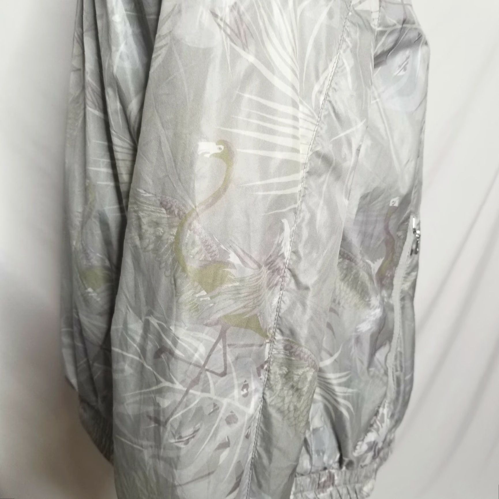 Bogner Bogner Womens Jacket Windbreaker Full Zip Floral Print Gray 8 EU 38/US 8 Lined Zip Bodner? Size M / US 6-8 / IT 42-44 - 5 Thumbnail