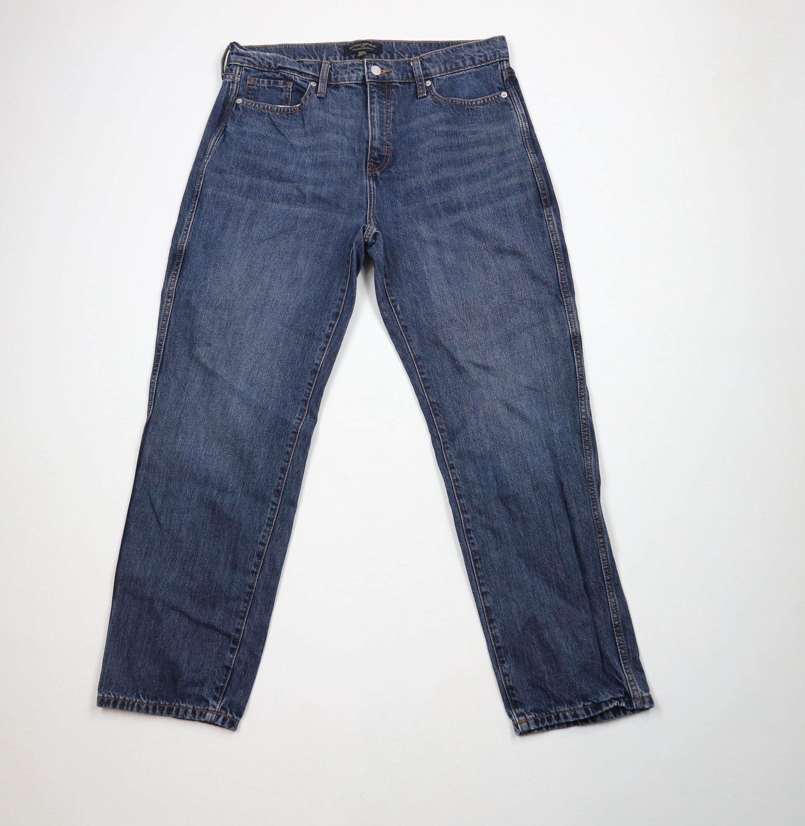 Banana Republic × Vintage Banana Republic High Rise Straight Fit Denim Jeans Blue Size 31" - 1 Thumbnail
