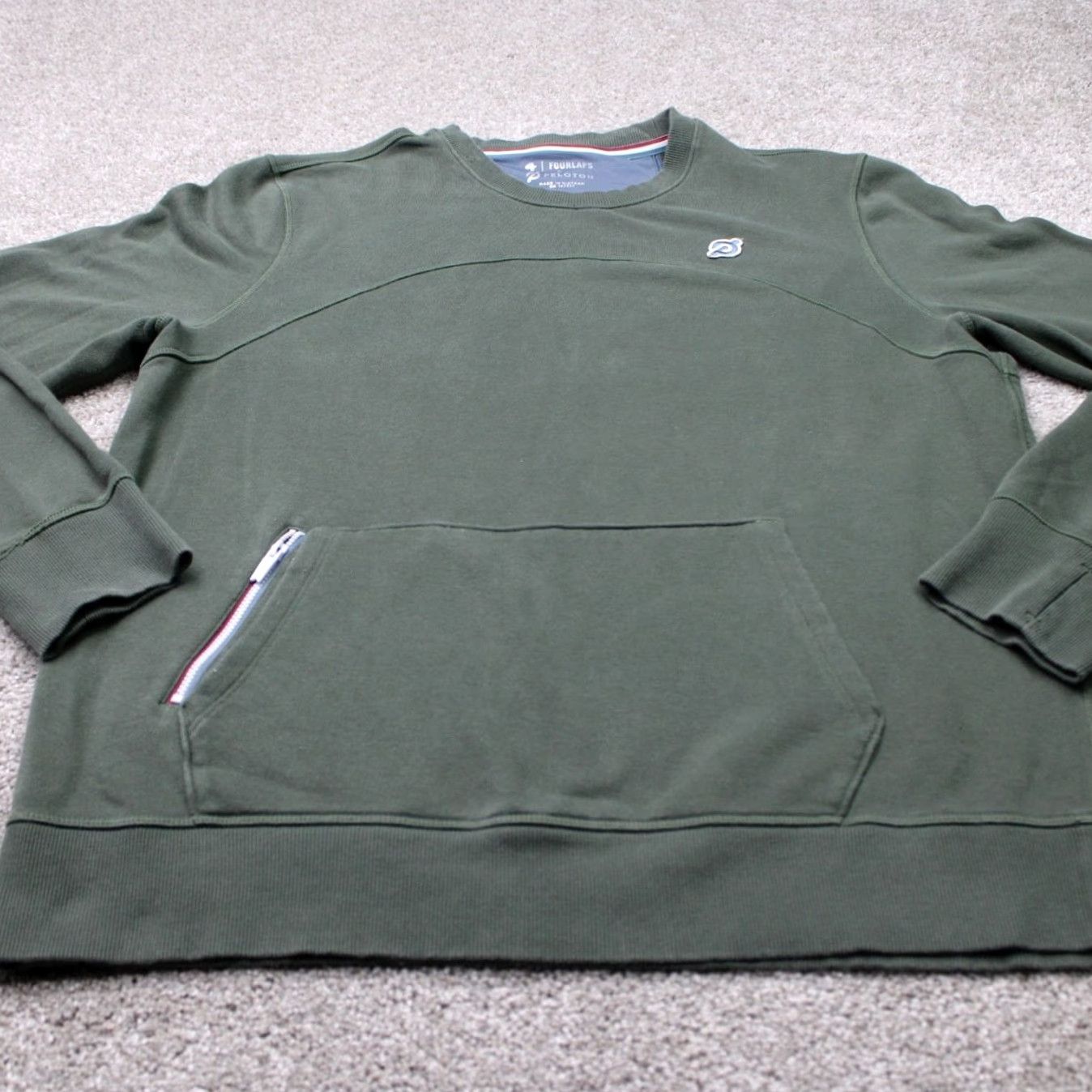 Vintage Fourlaps x Peloton Sweatshirt Mens Large Green Logo Crewneck Pullover Size US L / EU 52-54 / 3 - 2 Thumbnail