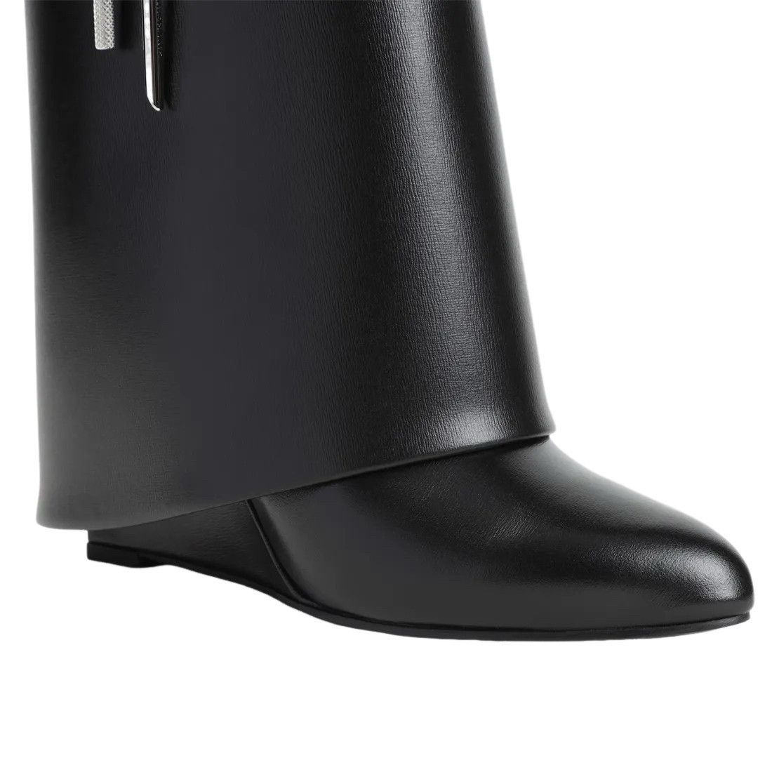 Givenchy GIVENCHY Shark Lock $2050 Black Leather 90mm Ankle Boots New Size US 8 / IT 38 - 4 Thumbnail