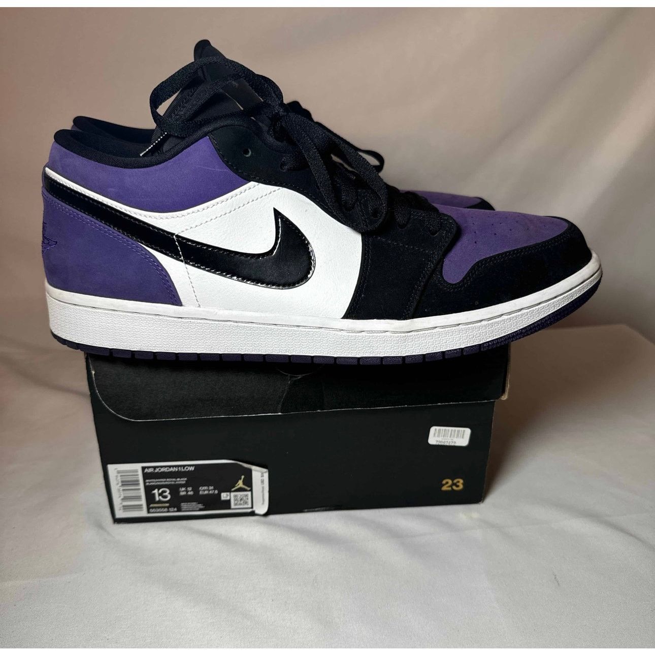 Jordan Brand × Nike Size 13 - Nike Air Jordan 1 Low Court Purple Men's Shoes Size US 13 / EU 46 - 1 Thumbnail
