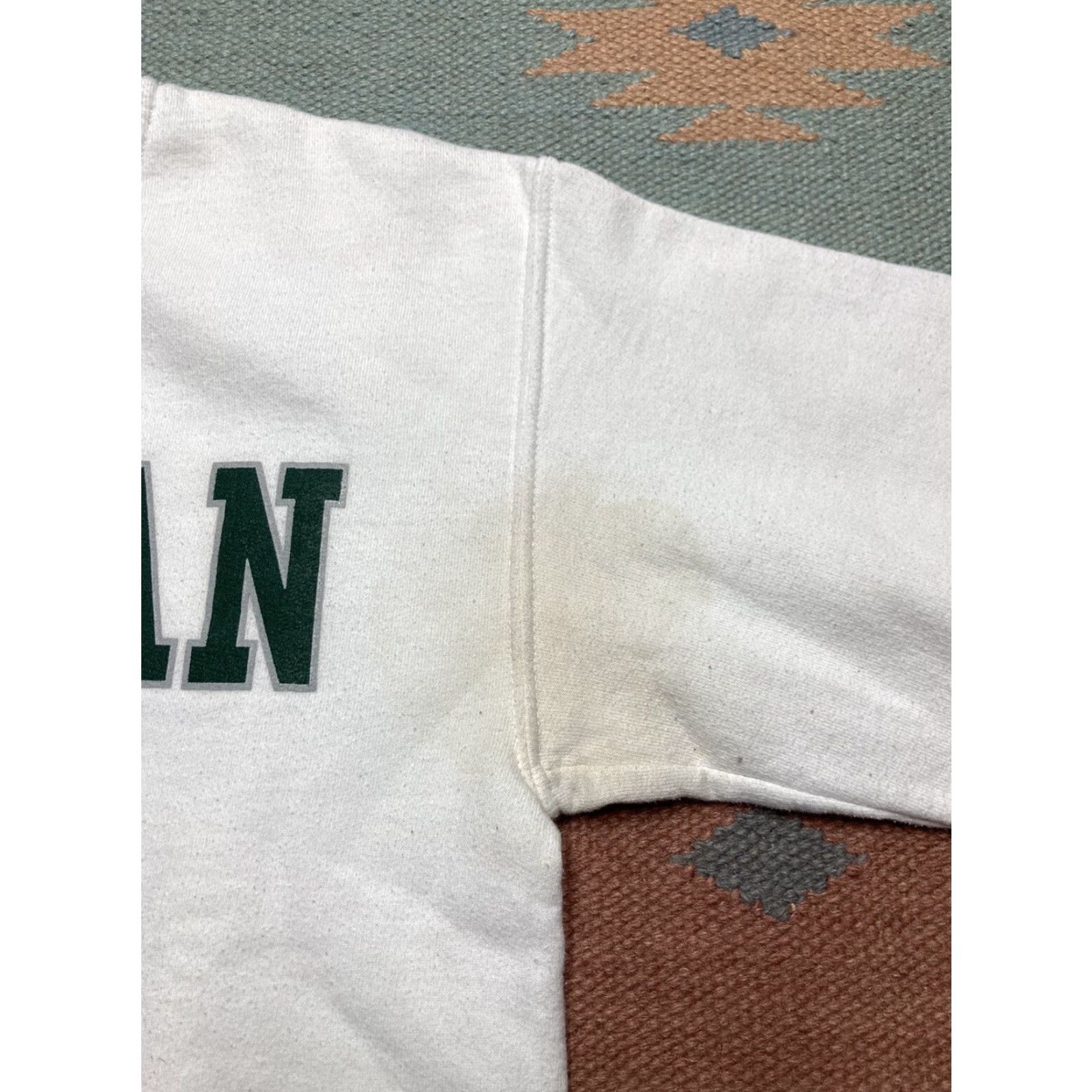 Vintage VINTAGE Michigan State Crewneck Sweatshirt Cropped Small College MSU Women S White Crew Neck Pullover Size S / US 4 / IT 40 - 3 Thumbnail