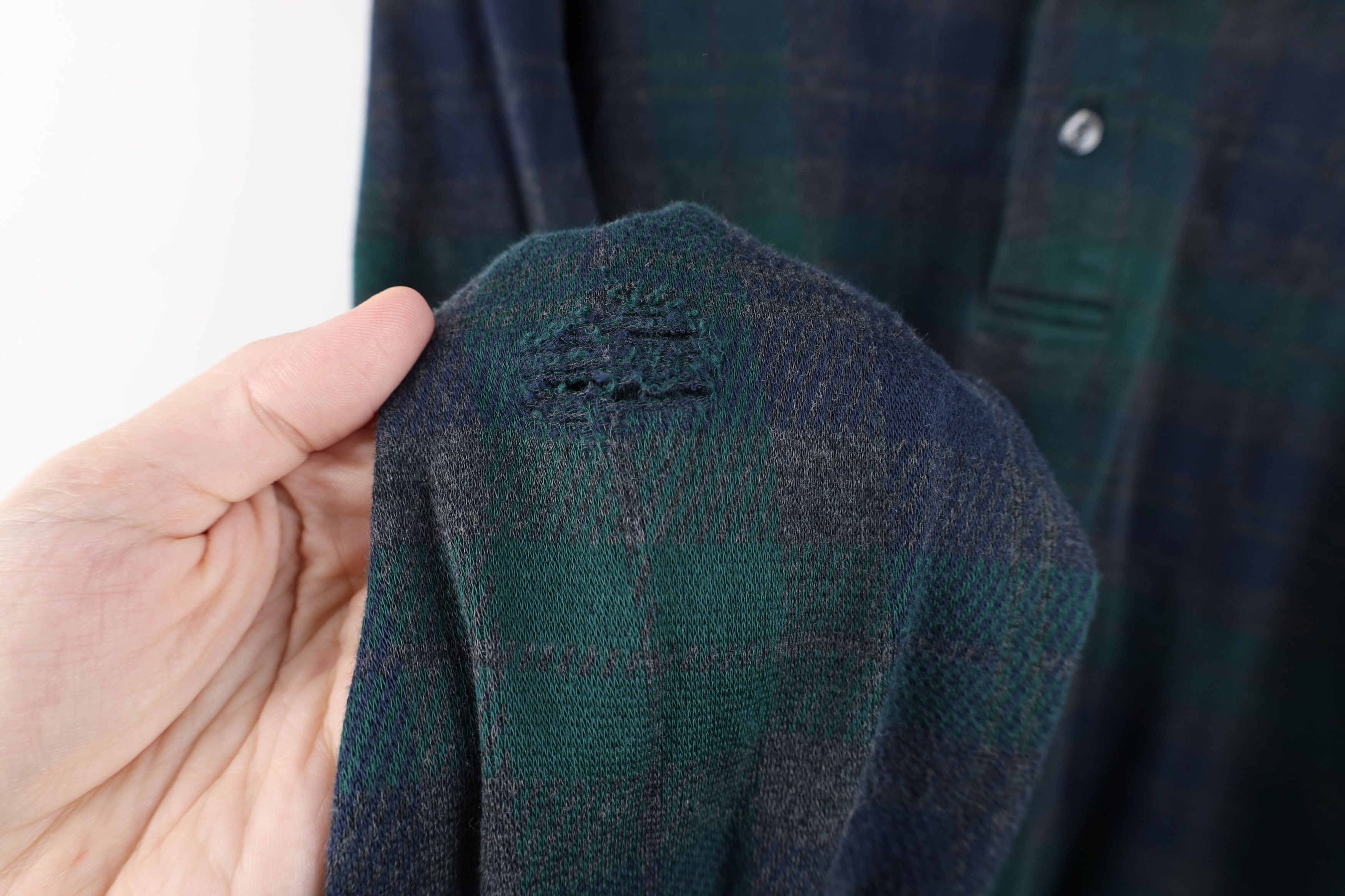 Lands' End Vintage Lands End Long Sleeve Rugby Polo Shirt Plaid Cotton Size US XXL / EU 58 / 5 - 7 Thumbnail
