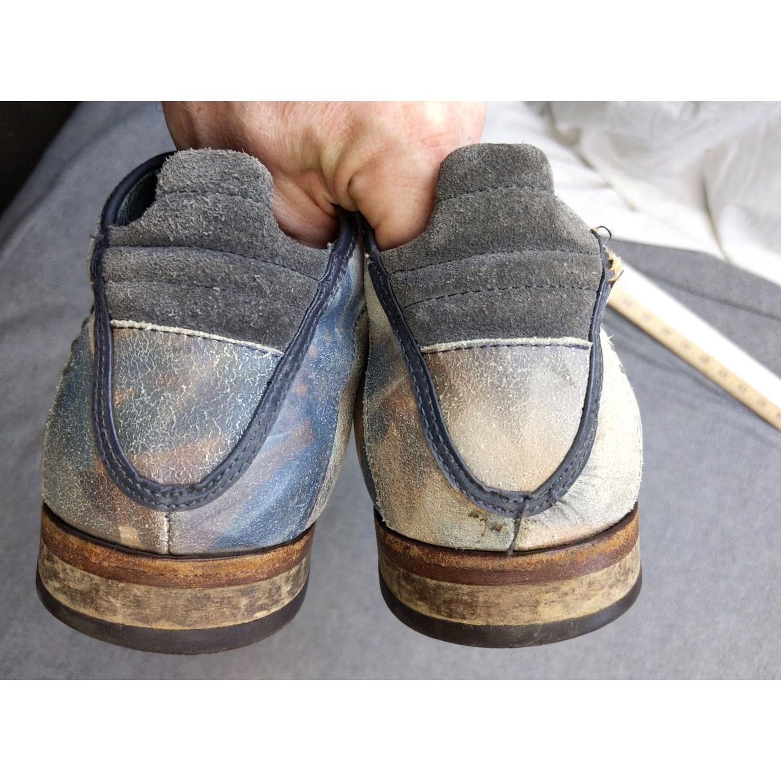 Vintage Rehab Kurt Flower Mens Size 10 Gray Leather Derby Brogue Cap Toe 14122304 Size ONE SIZE - 4 Thumbnail