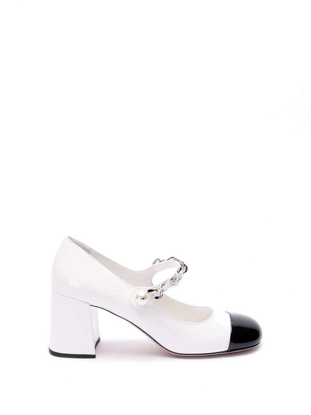 image of Miu Miu Patent Leather Pumps Size Eu 38 For Women Shoes in Bianco