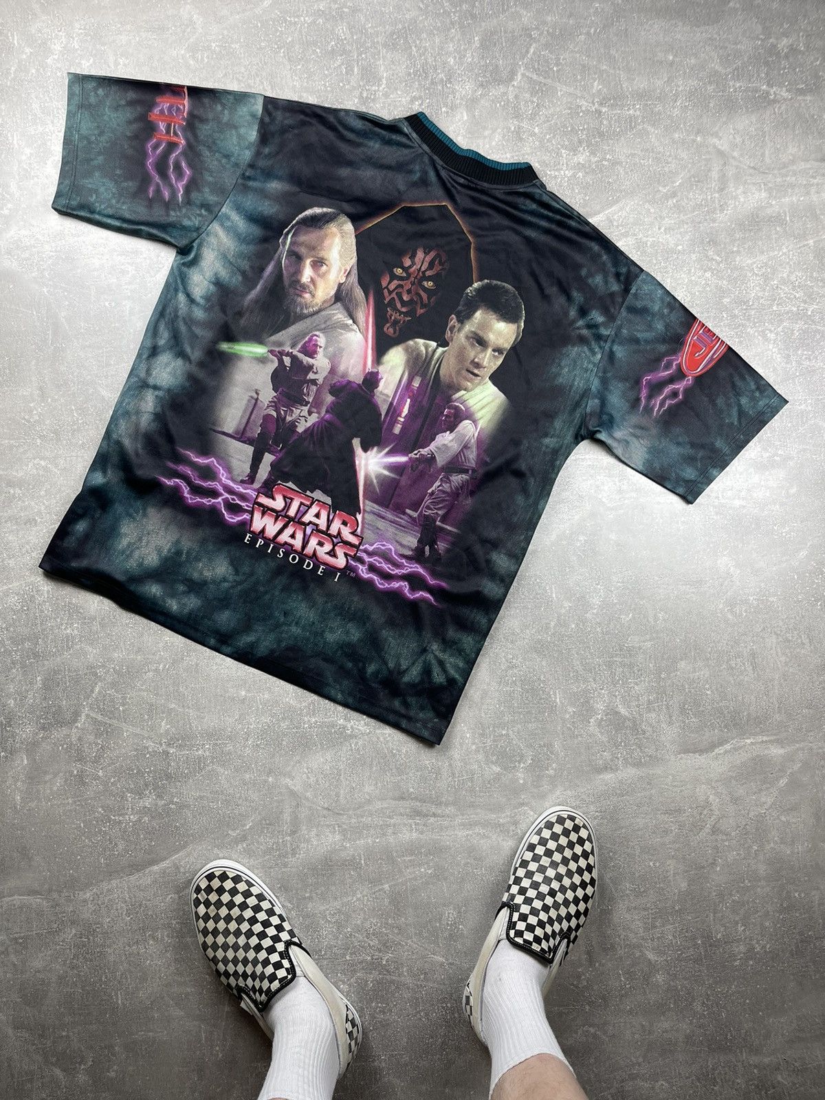Star Wars × Vintage Vintage 90s Rare Star Wars Jedi VS Sith Episode 1 T-Shirt Size US XL / EU 56 / 4 - 6 Thumbnail