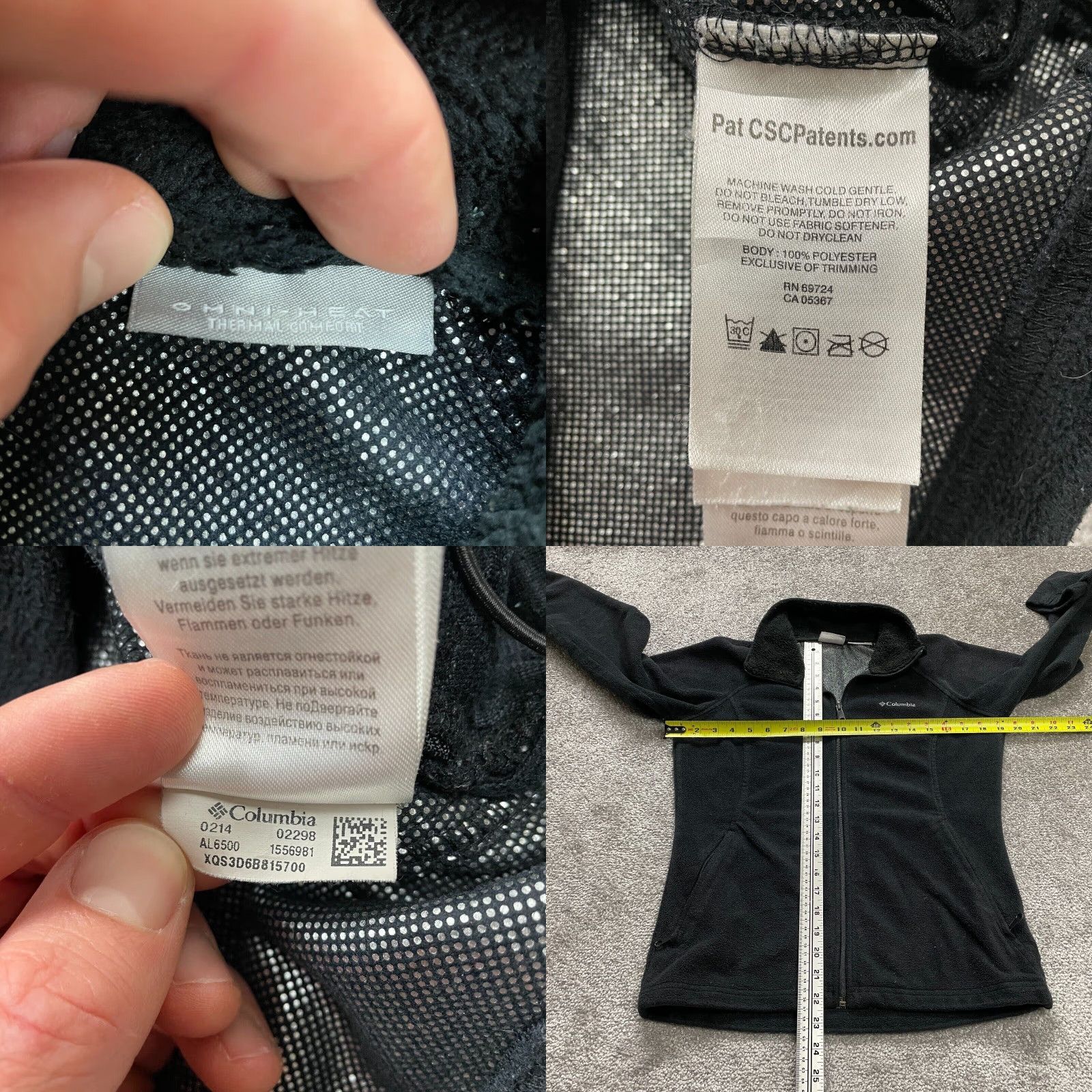 Vintage Columbia Jacket Womens XS Black Omni Heat Full Zip Pockets Fleece Outdoor Hiking Size XS / US 0-2 / IT 36-38 - 8 Thumbnail