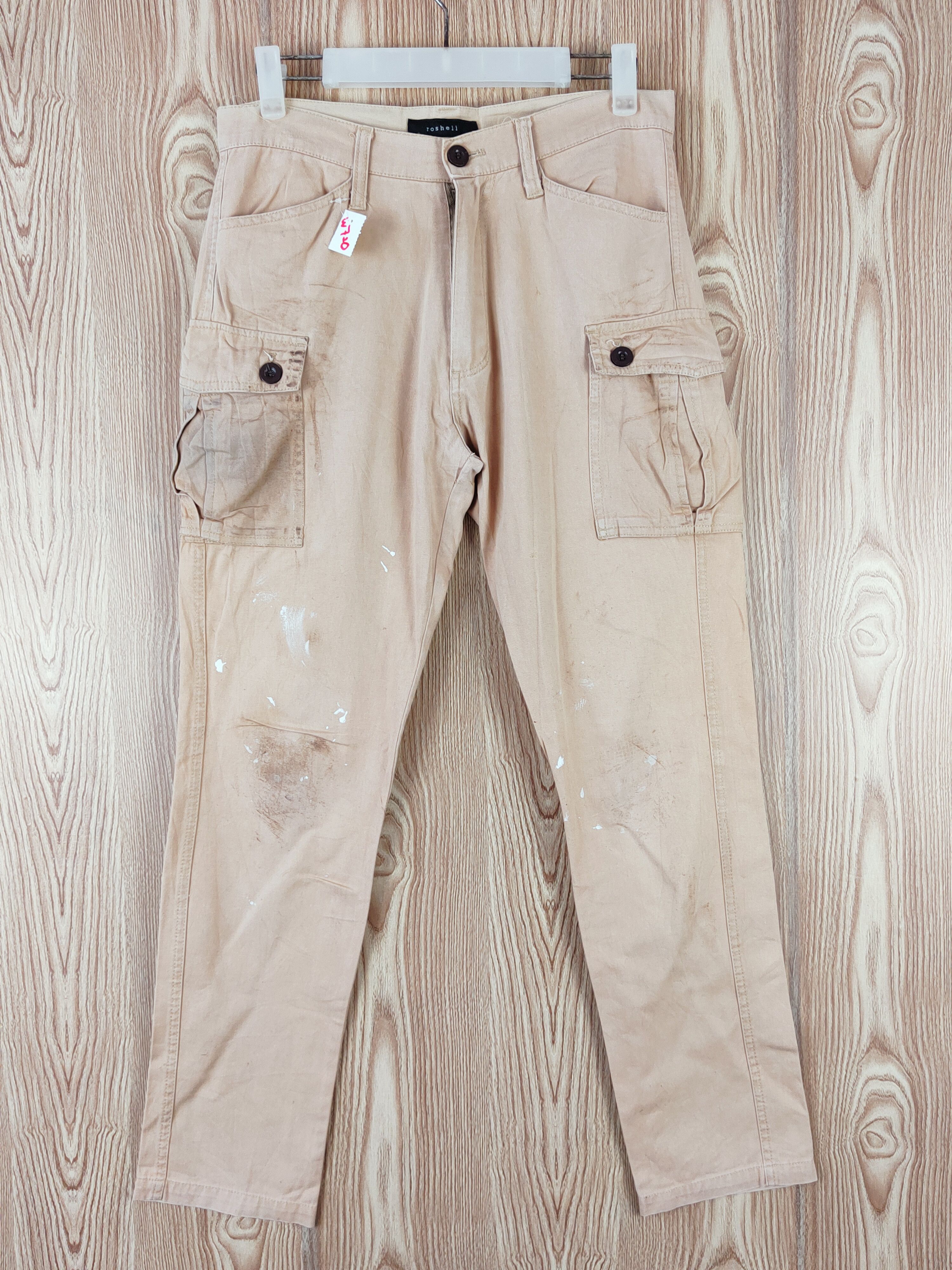 Japanese Brand Roshell Light Orange Multipocket Tactical Cargo Pants #W720 Size US 30 / EU 46 - 1 Thumbnail
