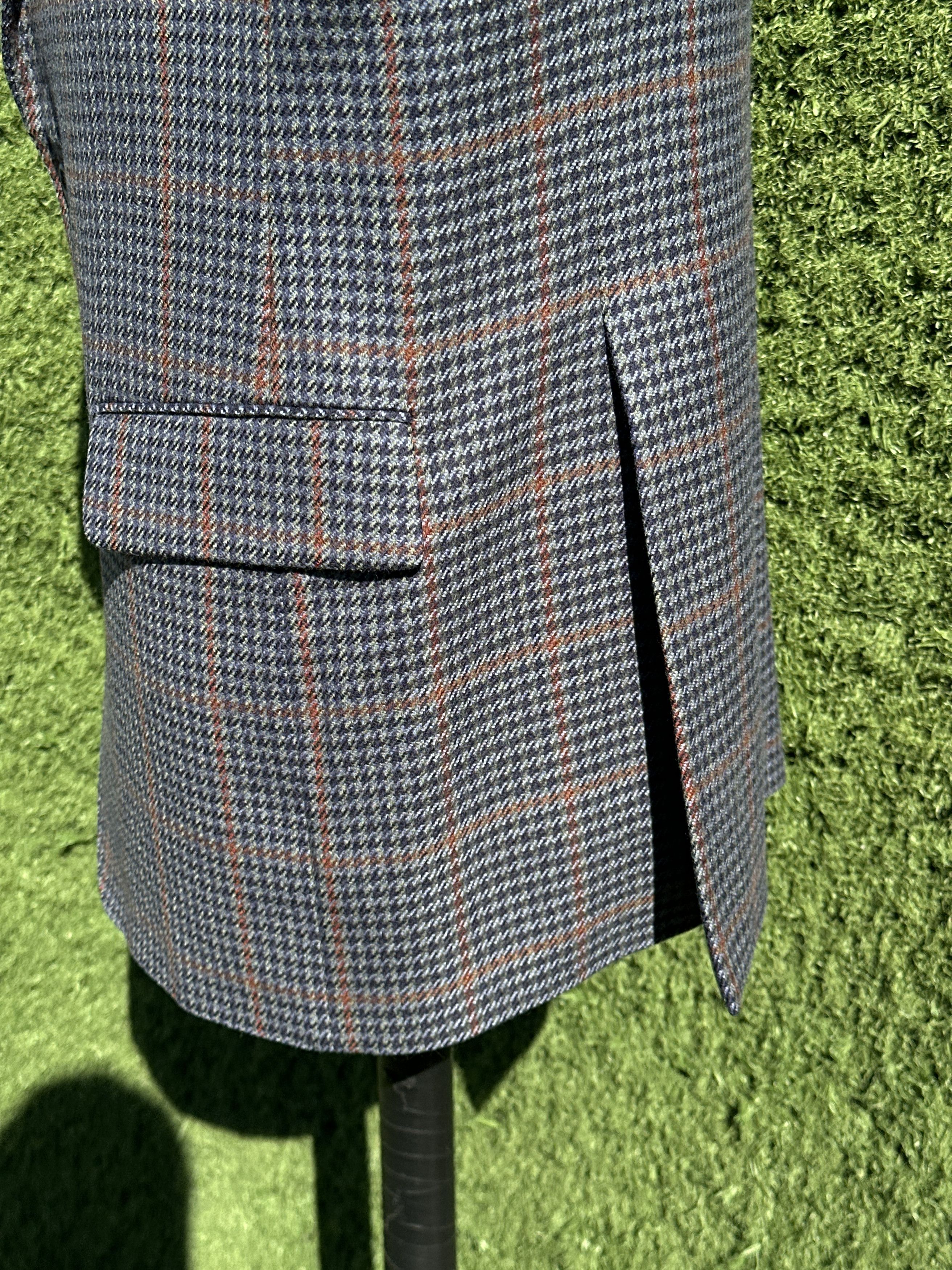 Burberry Burberrys Prorsum Pure New Wool Houndstooth Blazer Jacket 50 Size 50R - 9 Thumbnail