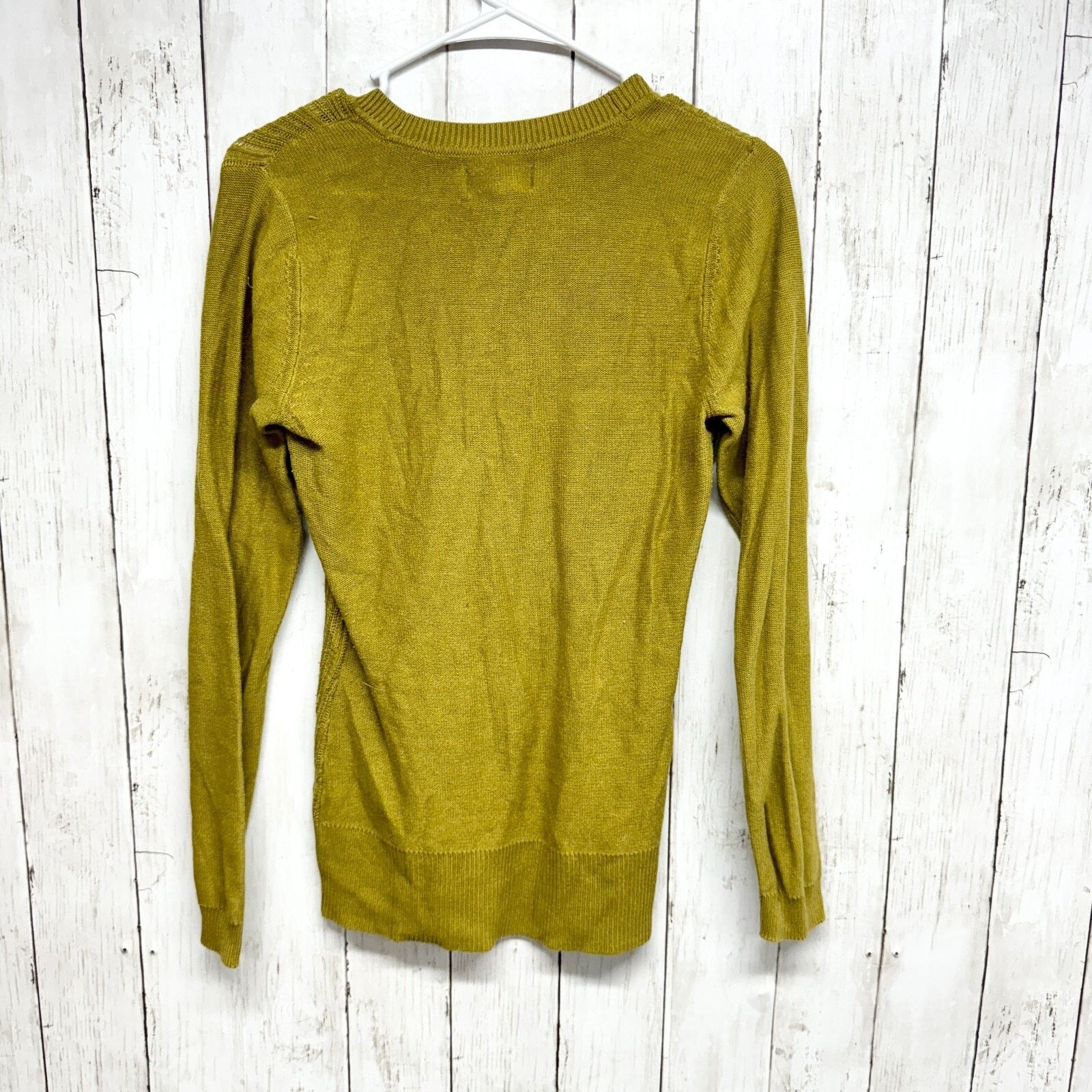 Other Territory Ahead Sweater Sz Large Golden V-Neck Pullover Knit Size L / US 10 / IT 46 - 4 Thumbnail