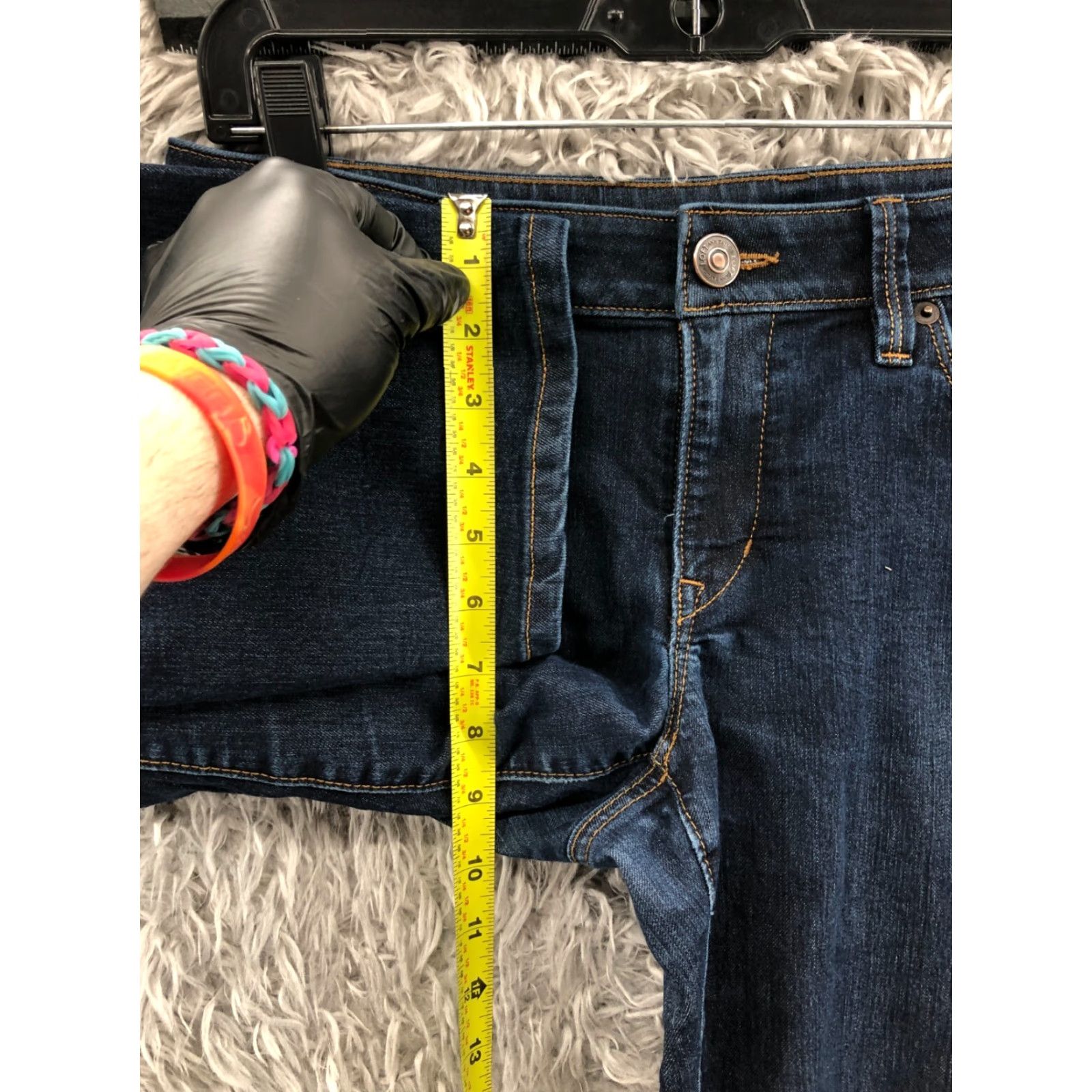 Loft LOFT Jeans Cropped Size 6 Womens Dark Blue 5-Pocket Denim Regular Rise Mid 30" Waist XP FLAW Included Size 28" / US 6 / IT 42 - 4 Thumbnail