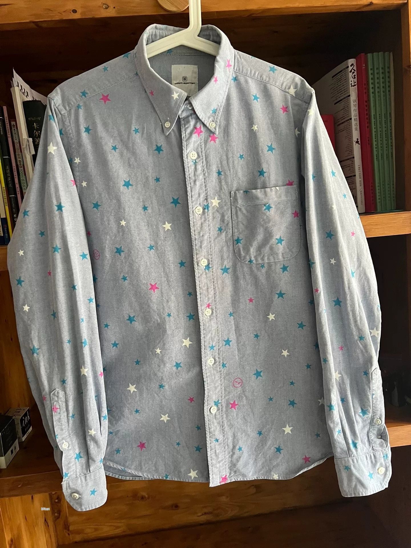 Sophnet. Sophnet Gray Star Cotton Shirt Size US L / EU 52-54 / 3 - 2 Thumbnail