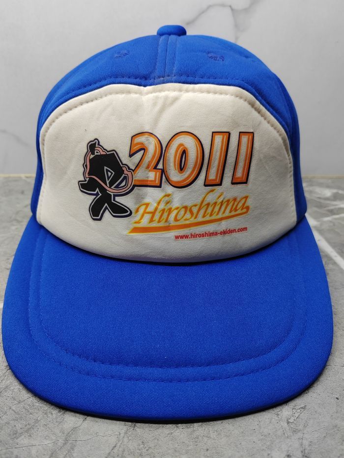 Japanese Brand Vintage Mizuno Hiroshima Marathon 2011 Cap Hat Size ONE SIZE - 2 Thumbnail