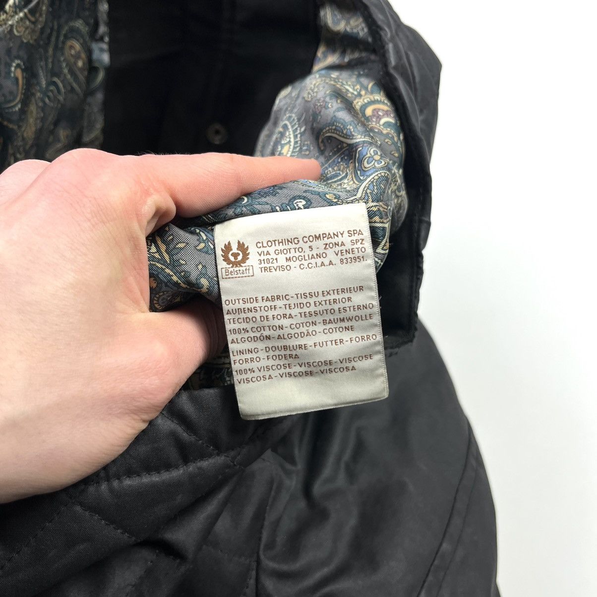 Belstaff × Vintage Belstaff Gold Label Waxed Jacket With Fur Black Size M / US 6-8 / IT 42-44 - 7 Thumbnail