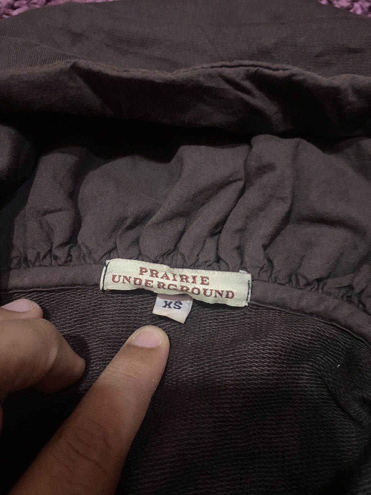 Japanese Brand × Vintage Prairie Underground Long Cloack Hoodie Coat Jacket Size XS / US 0-2 / IT 36-38 - 3 Thumbnail