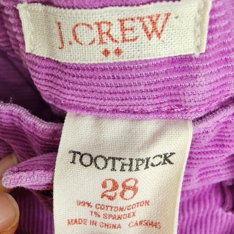 J.Crew J Crew Womens Matchstick Straight Leg Corduroy Pants Y2K 28 Size 30" / US 8 / IT 44 - 5 Thumbnail