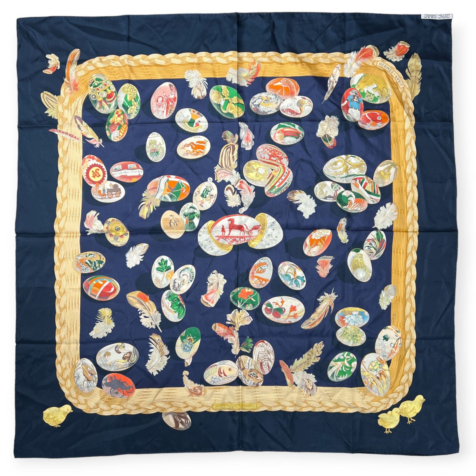 Hermes Hermes Couvee d'Hermes Silk Scarf 90cm Vintage France Size ONE SIZE - 2 Thumbnail