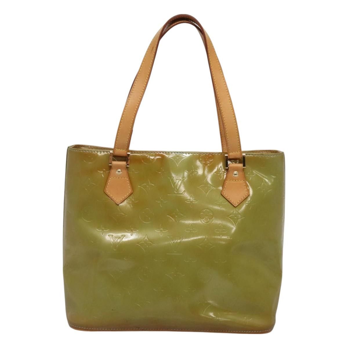 Louis Vuitton LOUIS VUITTON Monogram Vernis Houston Hand Bag Baby Blue Size ONE SIZE - 3 Thumbnail