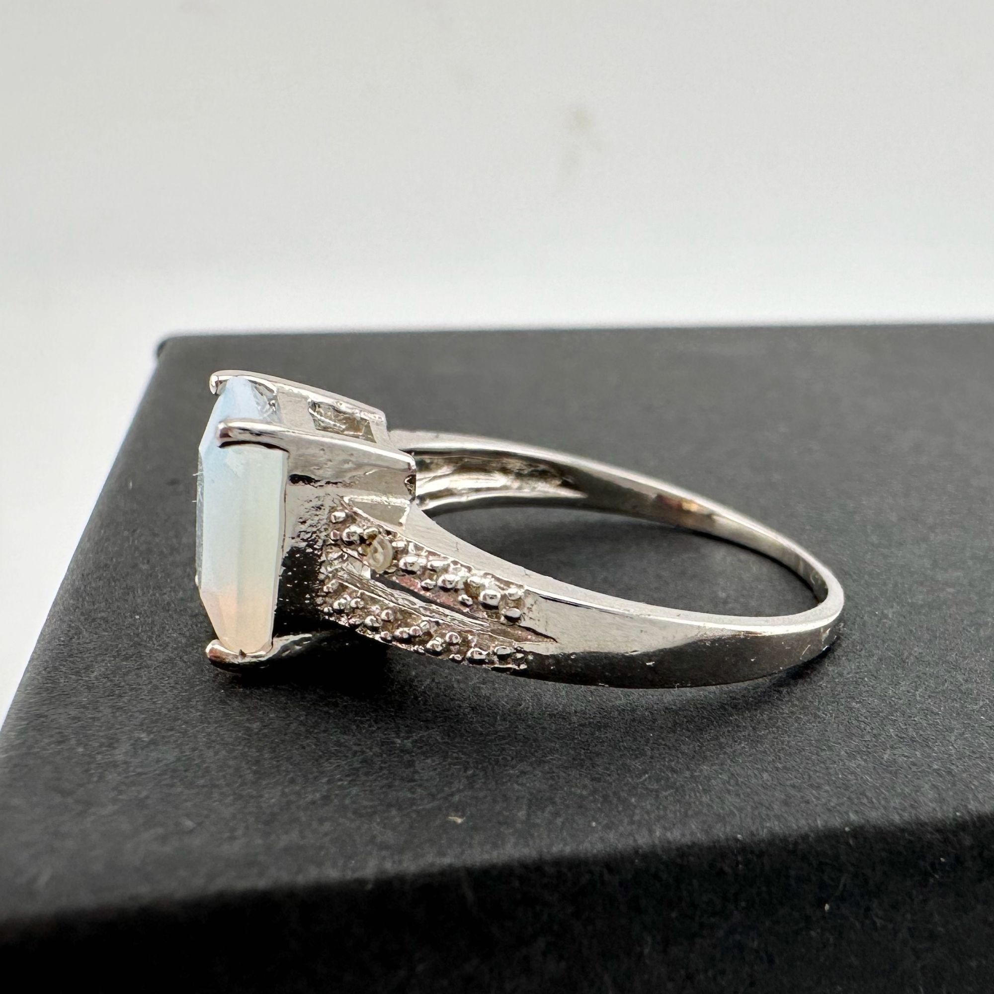 Other Beautiful Natural Opal Ring with Small Diamond Accent - Size Size ONE SIZE - 2 Thumbnail