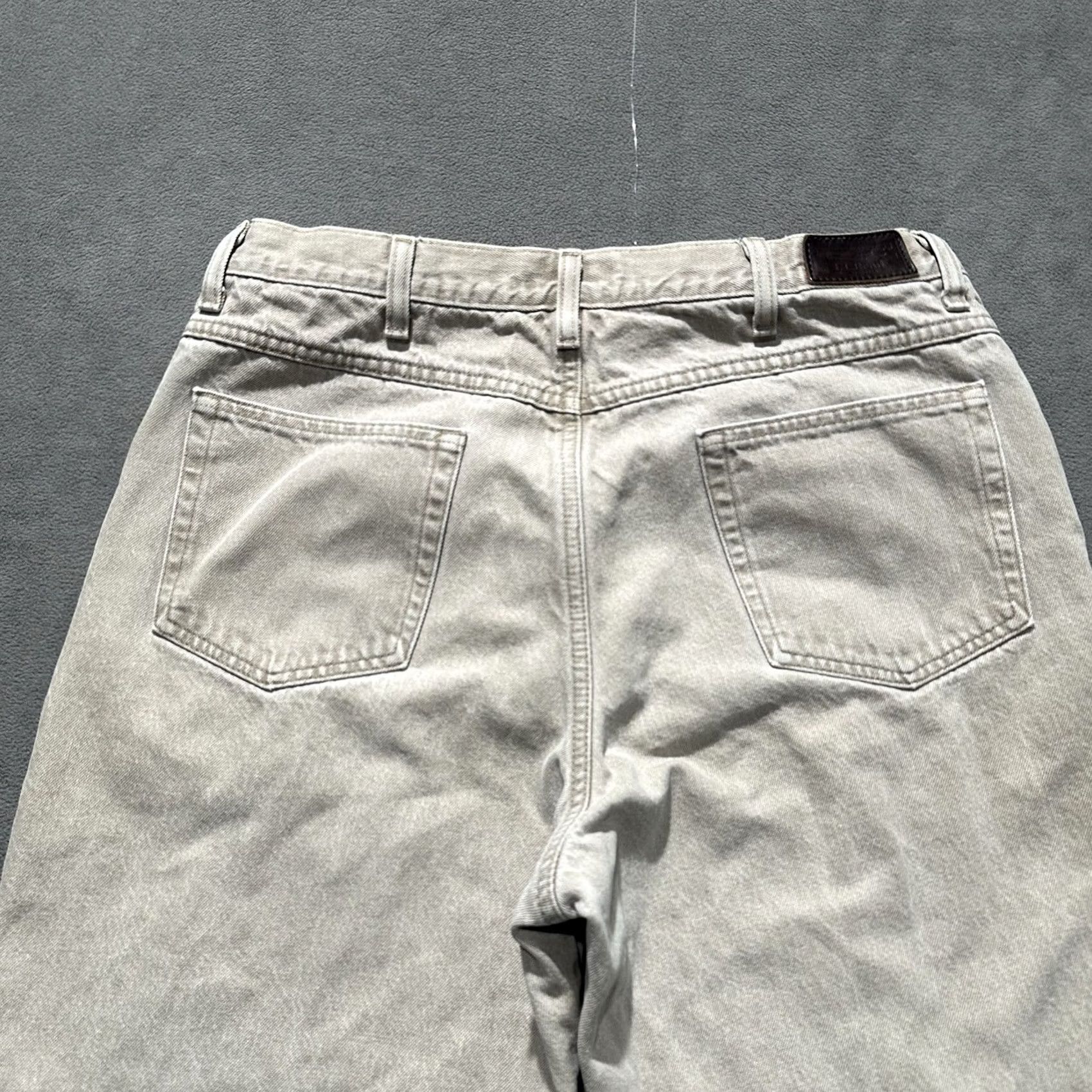 Vintage LL Bean Jeans Mens Relaxed Fit Beige Denim Flannel Lined 36x30 (Fits 33x28) GUC Size US 36 / EU 52 - 5 Thumbnail