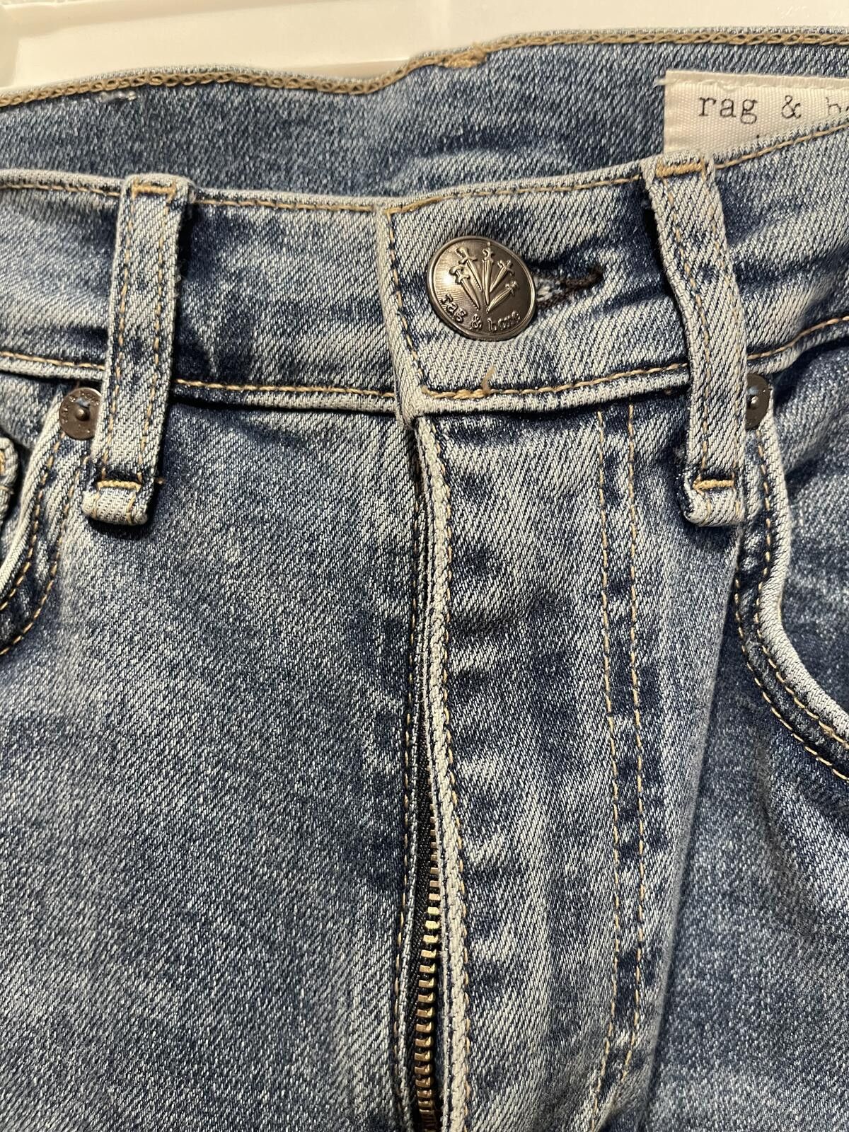 Rag & Bone rag & bone High-Rise Slim Jeans Light Blue Denim Size 28" / US 6 / IT 42 - 3 Thumbnail