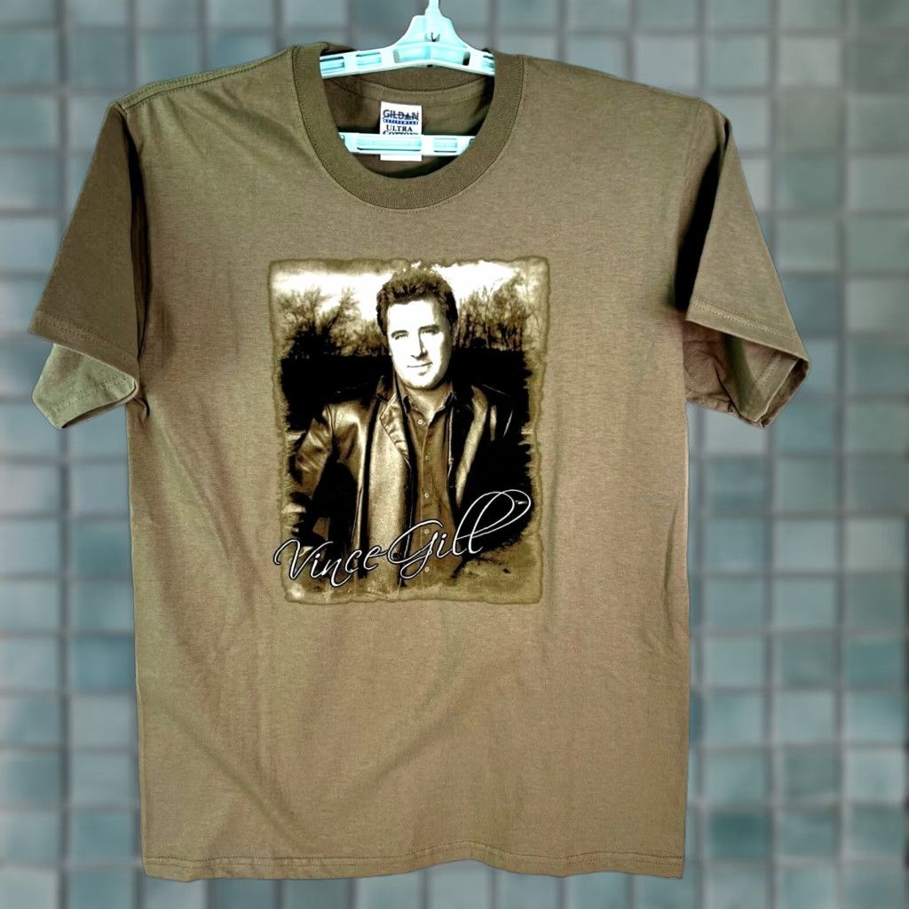 Gildan VTG Vince Gill 90's Tour Shirt Gildan Mens Tan T Shirt Size M Size US L / EU 52-54 / 3 - 1 Thumbnail