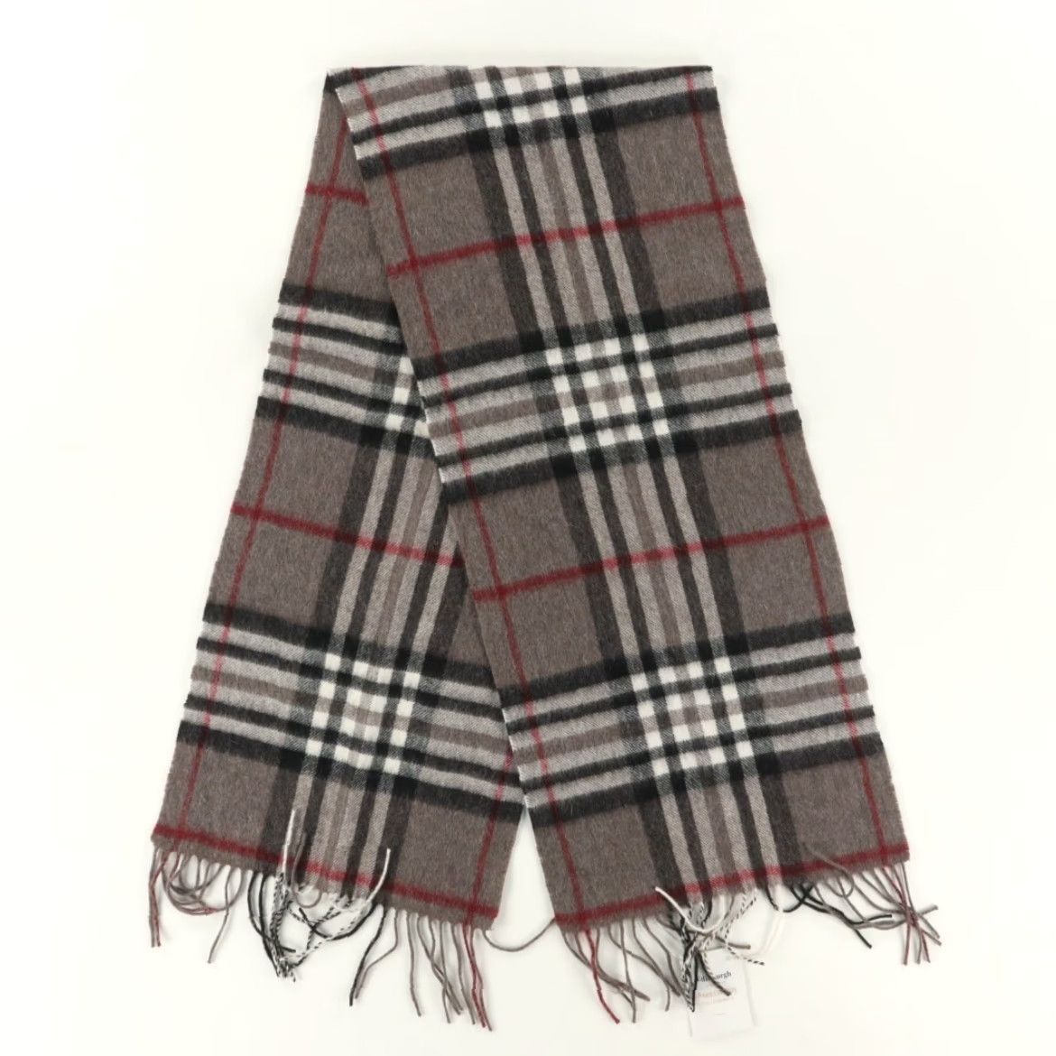 Vintage Edinburgh Scarf Women Grey Plaid Lambswool OS Size ONE SIZE - 2 Thumbnail