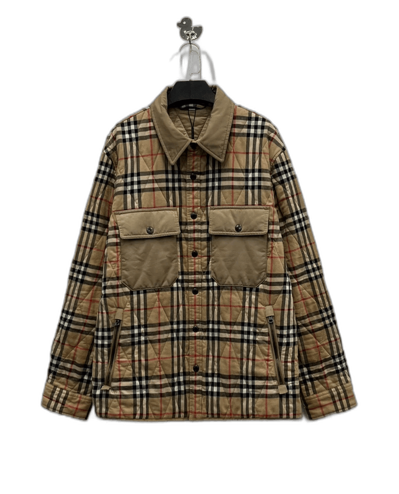 Burberry [Burberry] Plaid pocket stitching double-sided cotton 