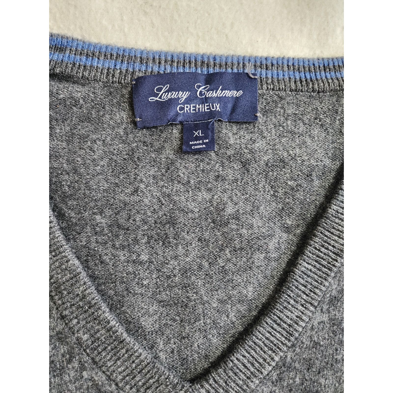Cremieux Cremieux 100% Luxury Cashmere Mens Sweater XL Heathered Gray Size US XL / EU 56 / 4 - 3 Thumbnail