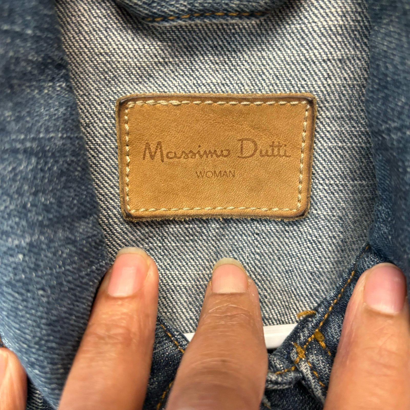 Massimo Dutti Massimo Dutti Denim Jacket Womens 40 Jean Y2K Trucker Jacket Size M / US 6-8 / IT 42-44 - 7 Thumbnail