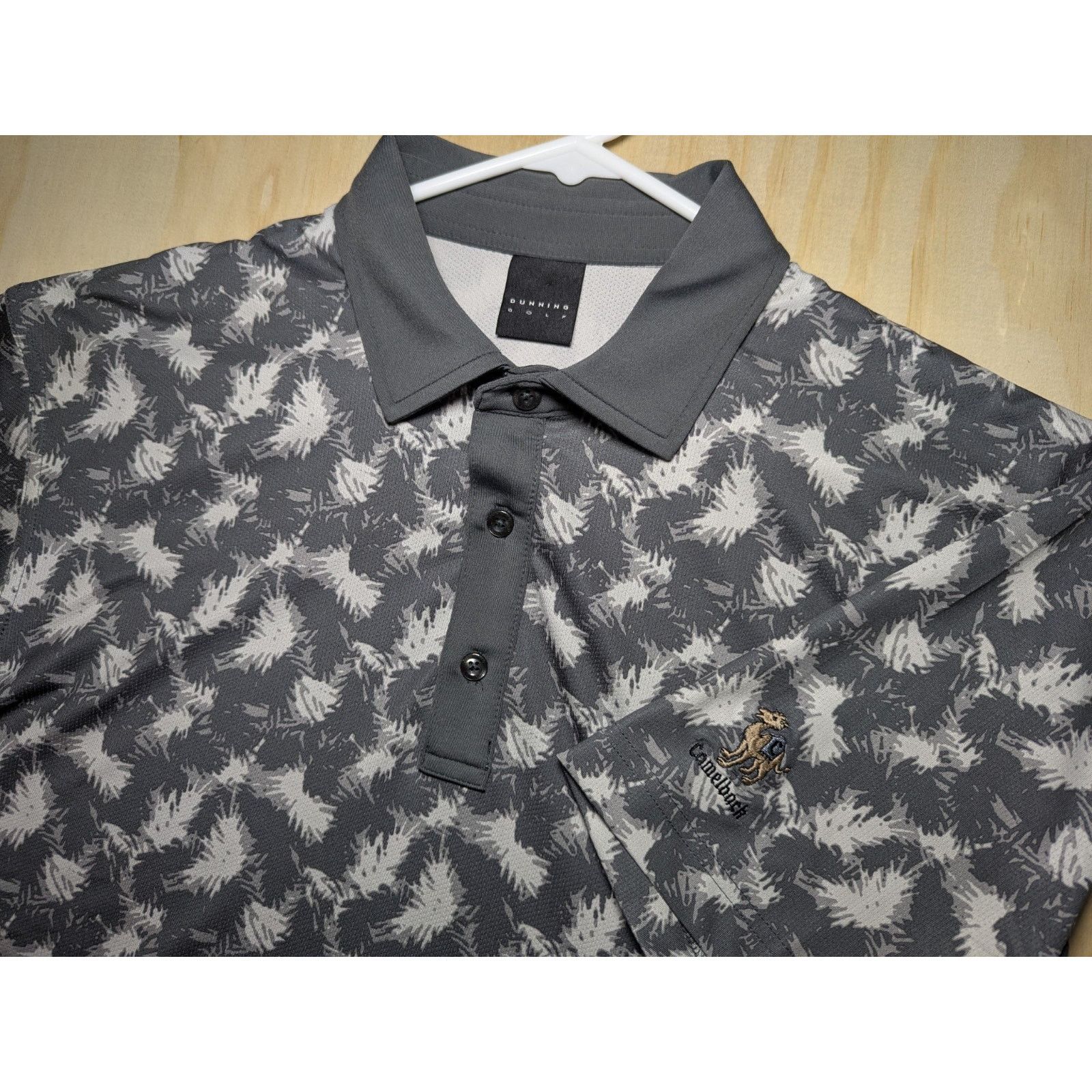 Other Dunning Men's Medium Polo Shirt Grey Print Camelback Golf Size US M / EU 48-50 / 2 - 4 Thumbnail