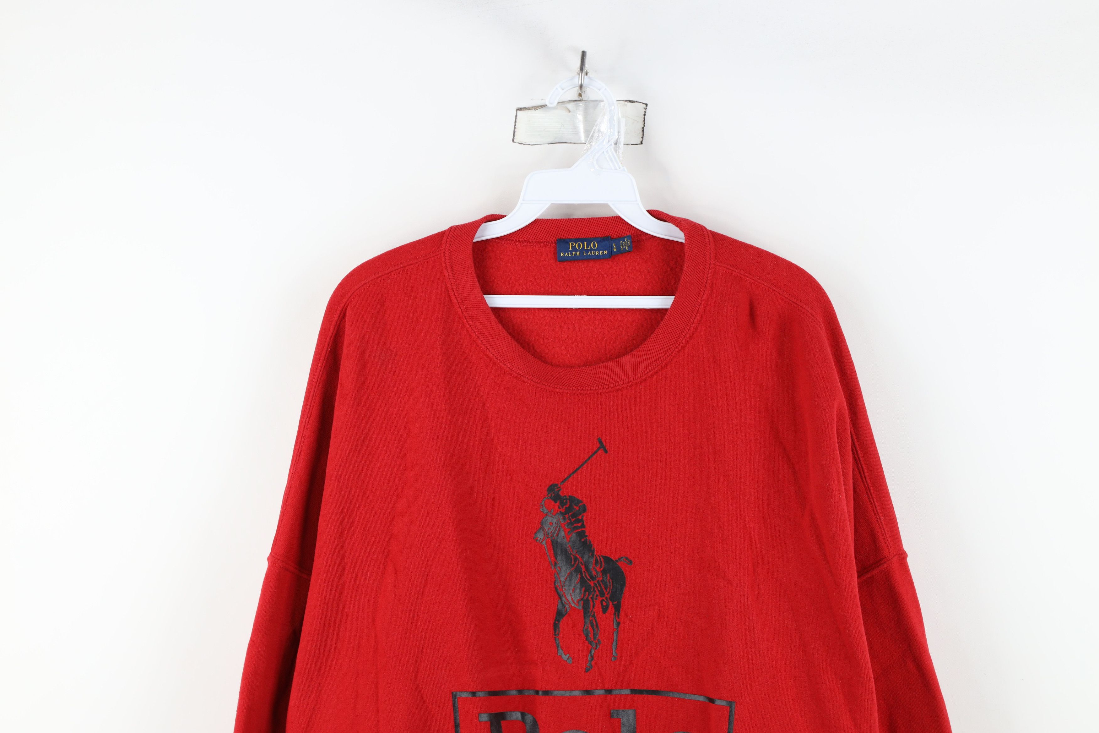 Ralph Lauren × Vintage Vintage Ralph Lauren Big Logo Boxy Oversized Sweatshirt Size L / US 10 / IT 46 - 2 Thumbnail