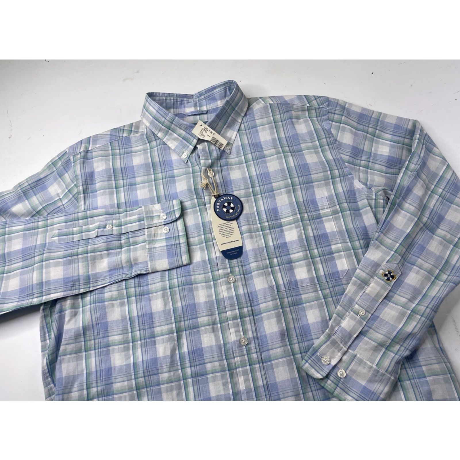 Vintage VINTAGE Castaway Nantucket Plaid Button-Down Shirt Men’s Medium Size US M / EU 48-50 / 2 - 2 Thumbnail