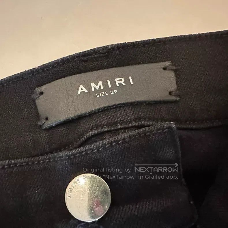 Amiri Amiri Black ripped slim-fit denim jeans Size US 29 - 3 Thumbnail