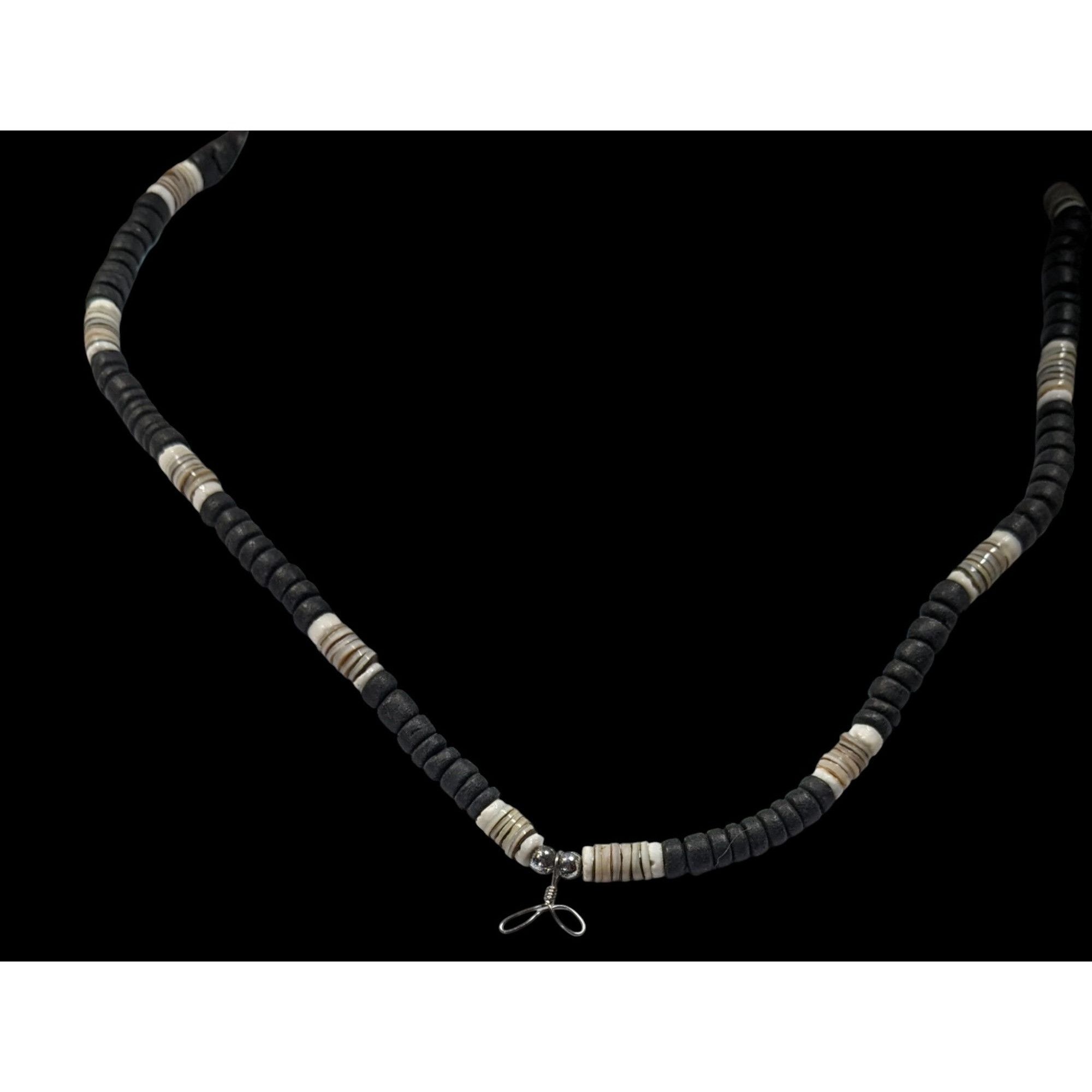 Other Vintage Beachy Heishi Necklace Black And White With Loops Fo Size ONE SIZE - 2 Thumbnail